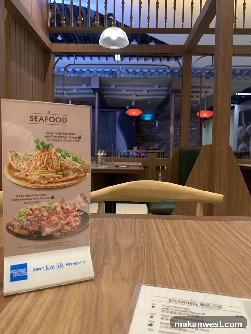 Restaurant Interior with Menu Display
