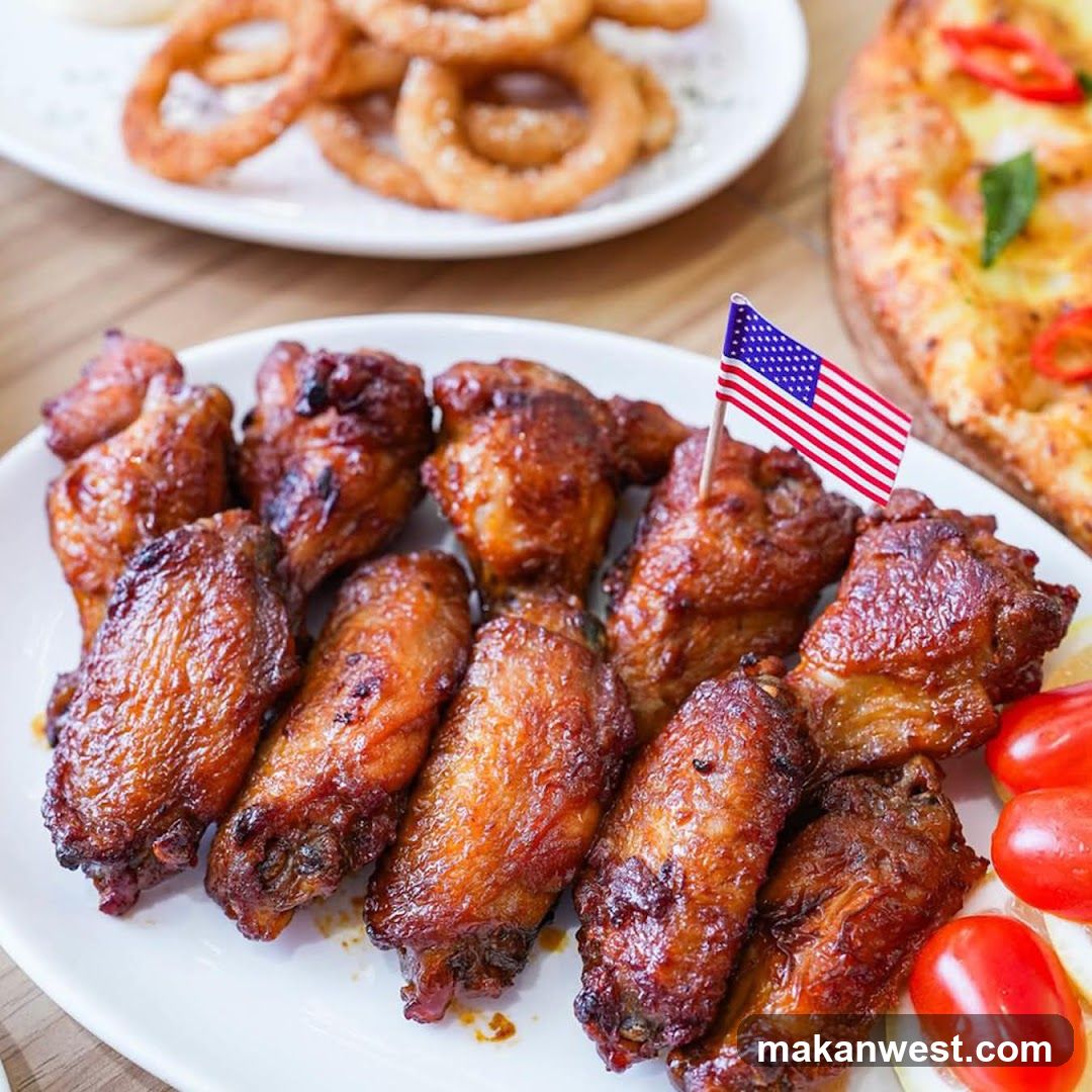 Grilled Chicken Wings with Cherry Tomatoes and Side Dishes