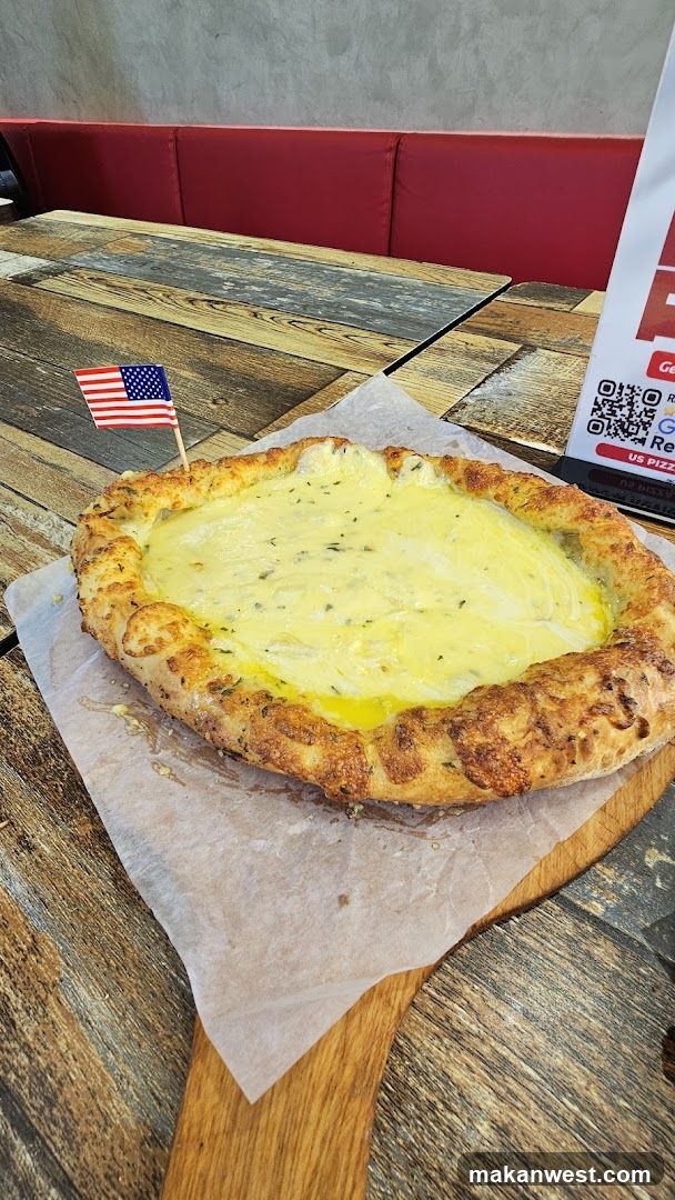 Cheese Pizza with American Flag