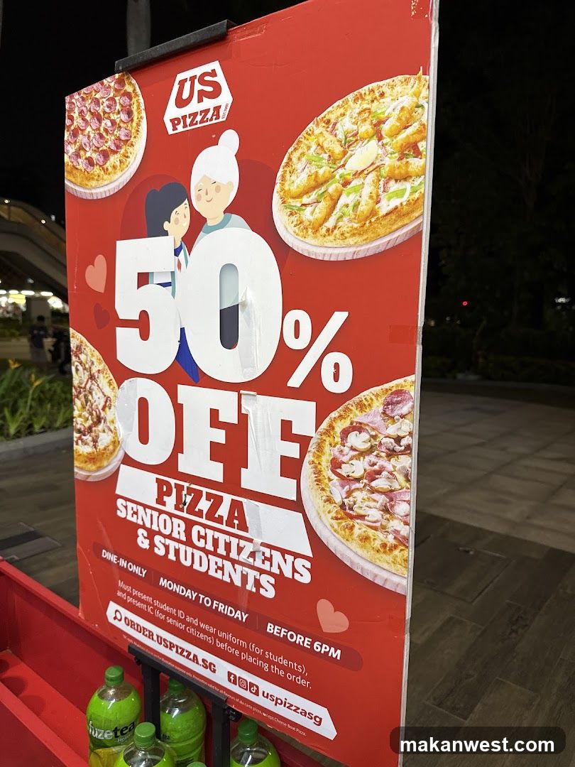 US Pizza Promotion Sign