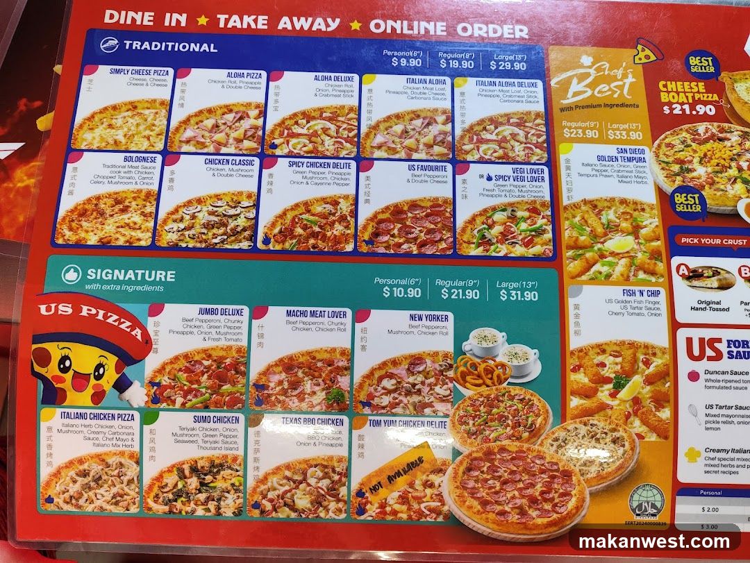 Pizza Menu Board