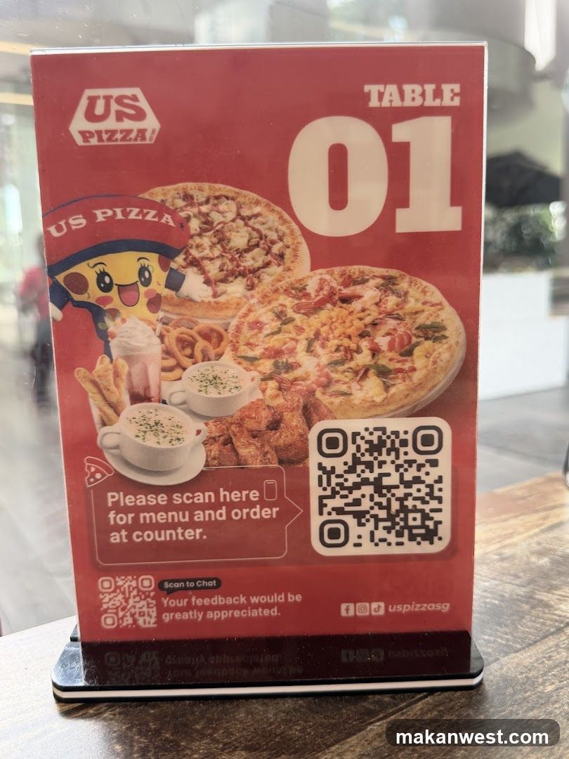 US Pizza Table Sign