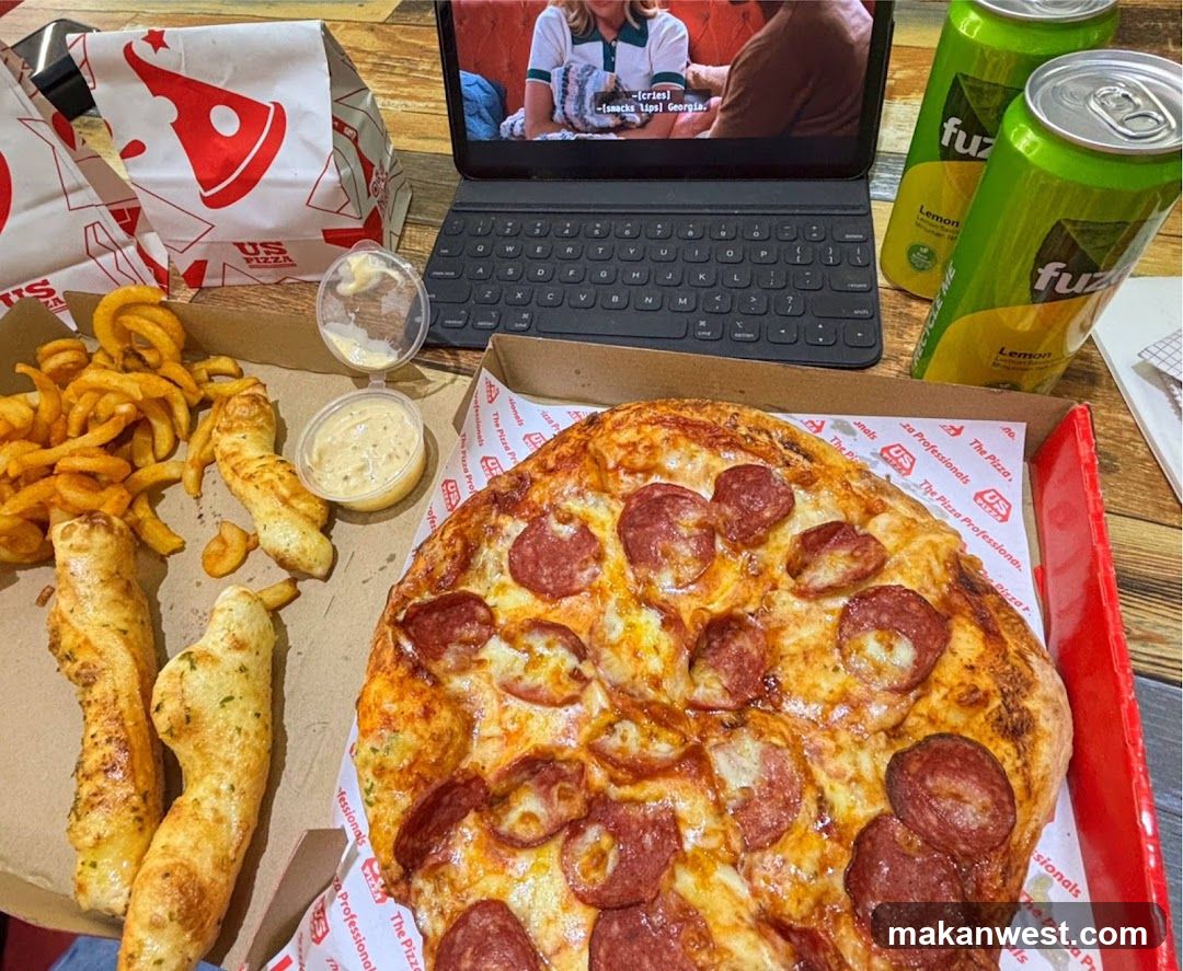 Pizza and Fries Meal with Tablet