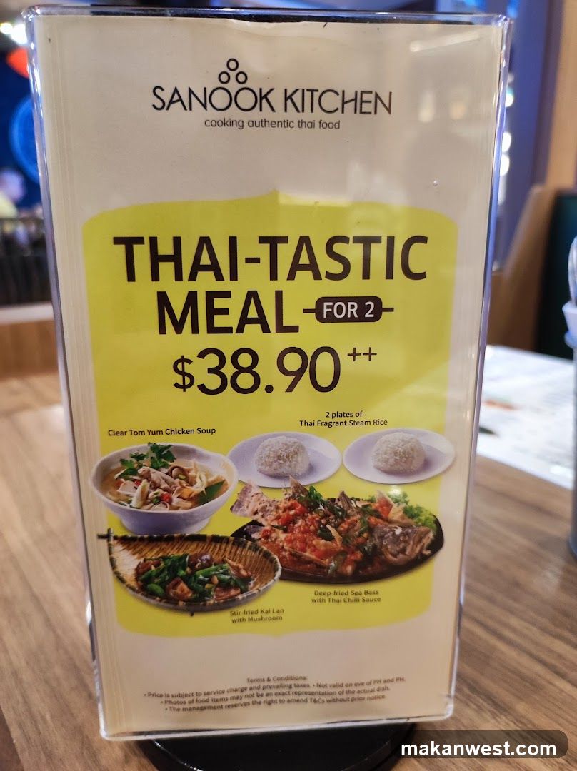 Thai-Tastic Meal Menu Board