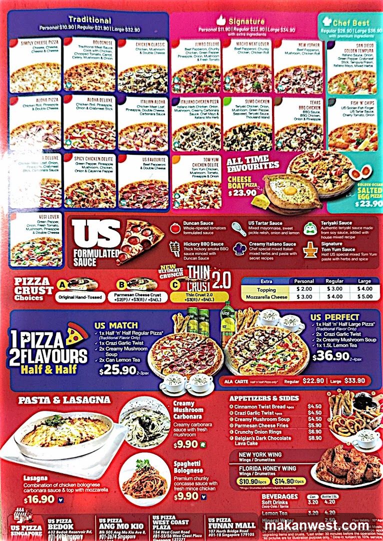 Pizza & Pasta Menu