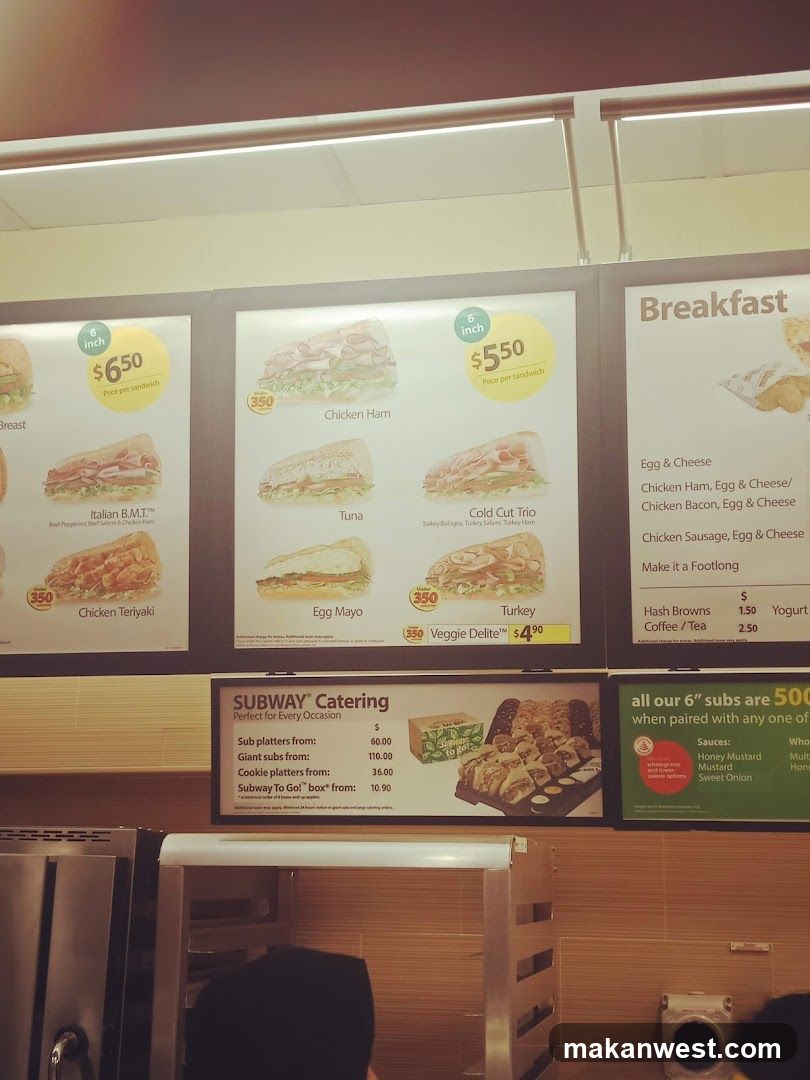 Subway Menu Board