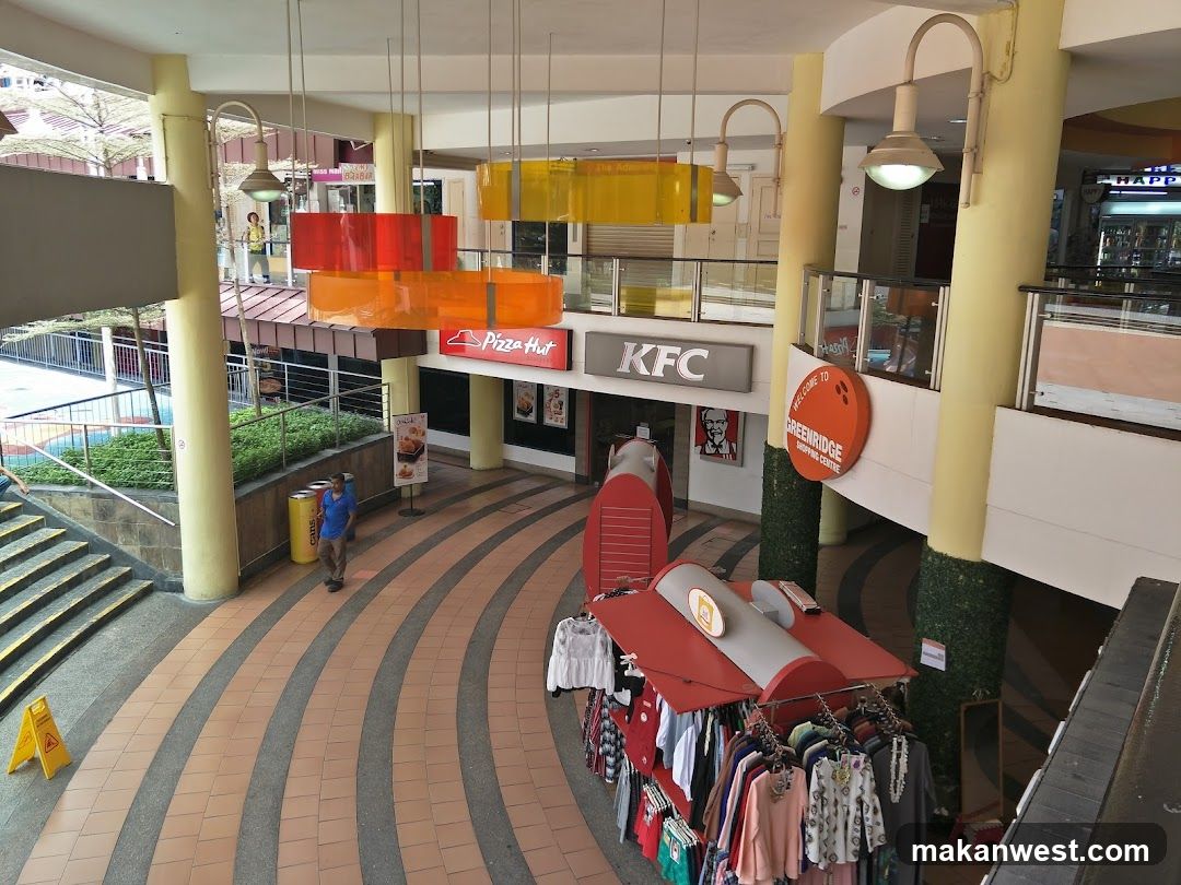 Mall Interior with Food Court and Retail Stalls