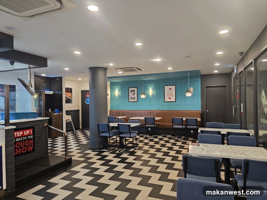 Restaurant Interior with Blue and White Theme