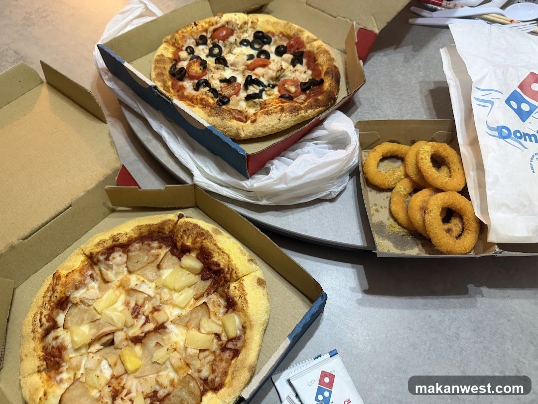 Domino's Pizza and Onion Rings