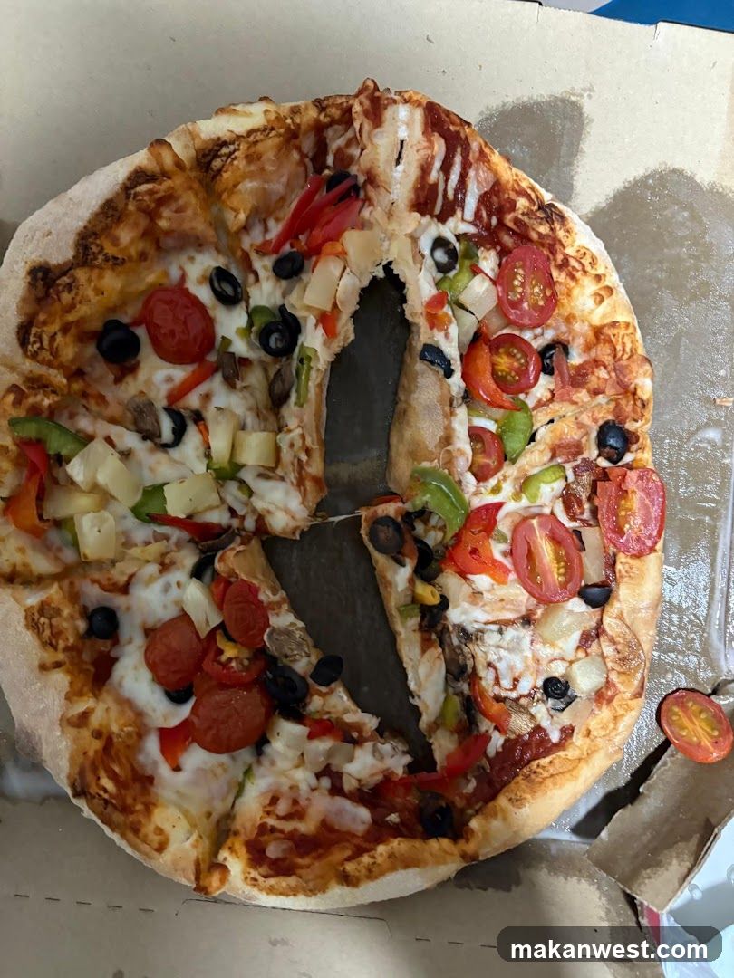 Pizza with Mixed Toppings in Box