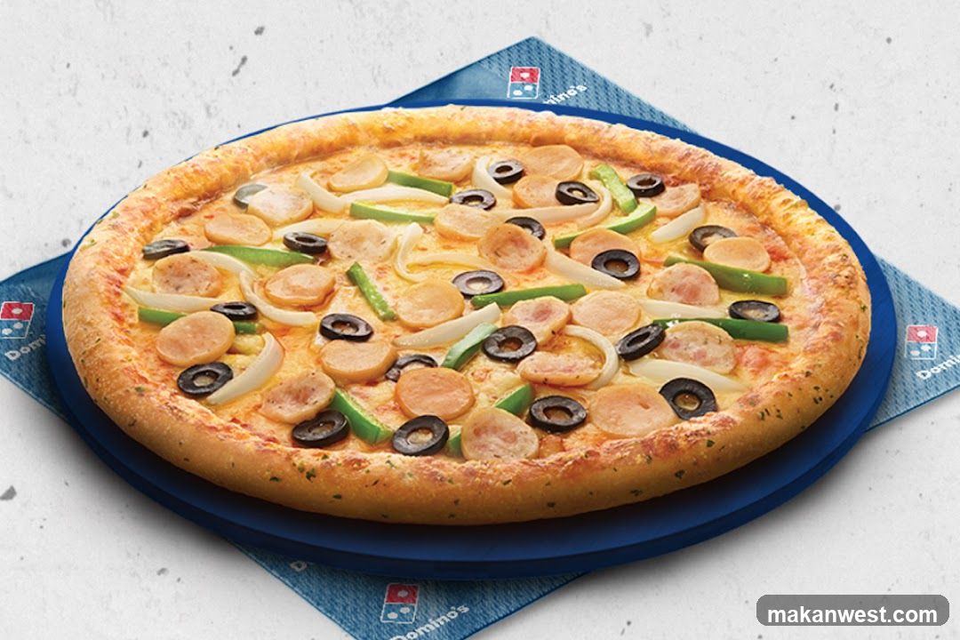 Domino's Pizza with Sausage and Olives