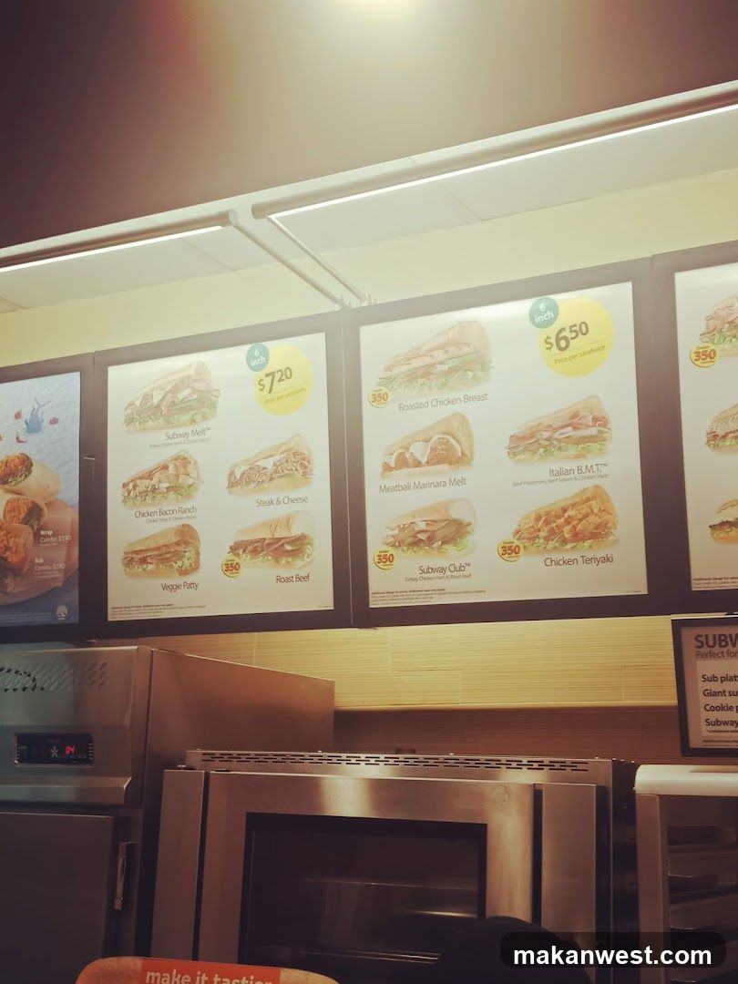 Subway Menu Board