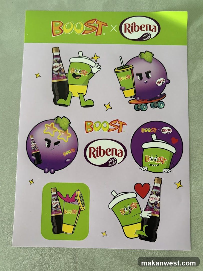 Boost Ribena Sticker Sheet