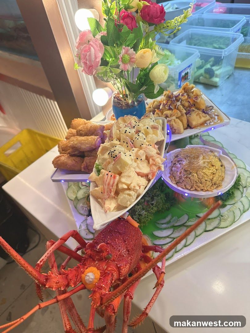 Lobster and Seafood Buffet Spread