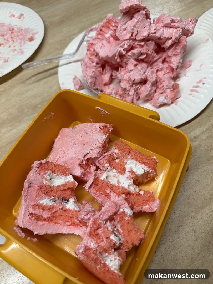 Pink Cake with Cream