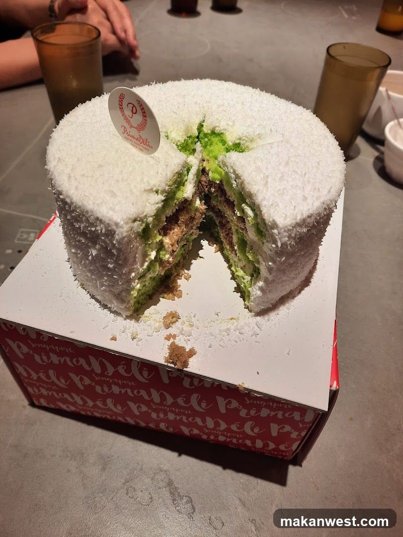 Coconut Cake with Green Filling