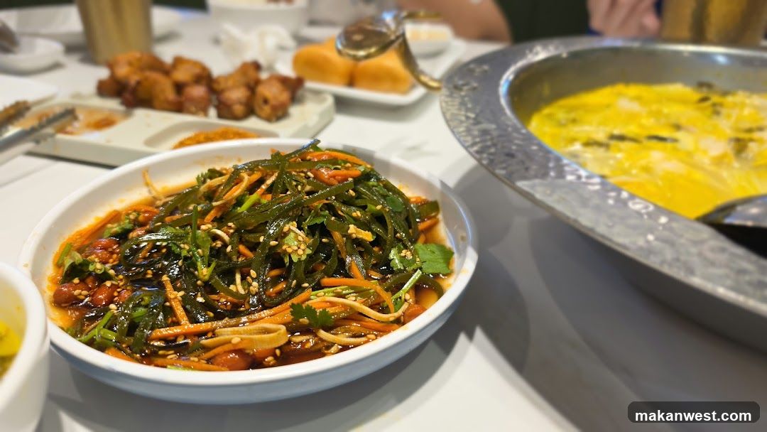 Dining Table with Seafood and Side Dishes