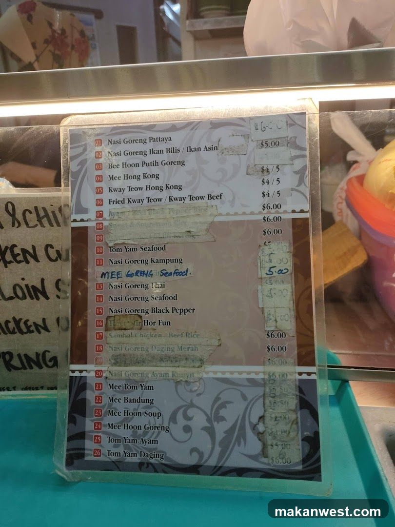Nasi Goreng Menu Board