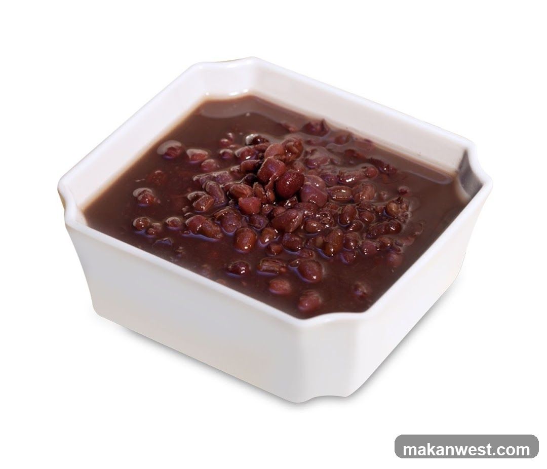Red Bean Soup in White Bowl