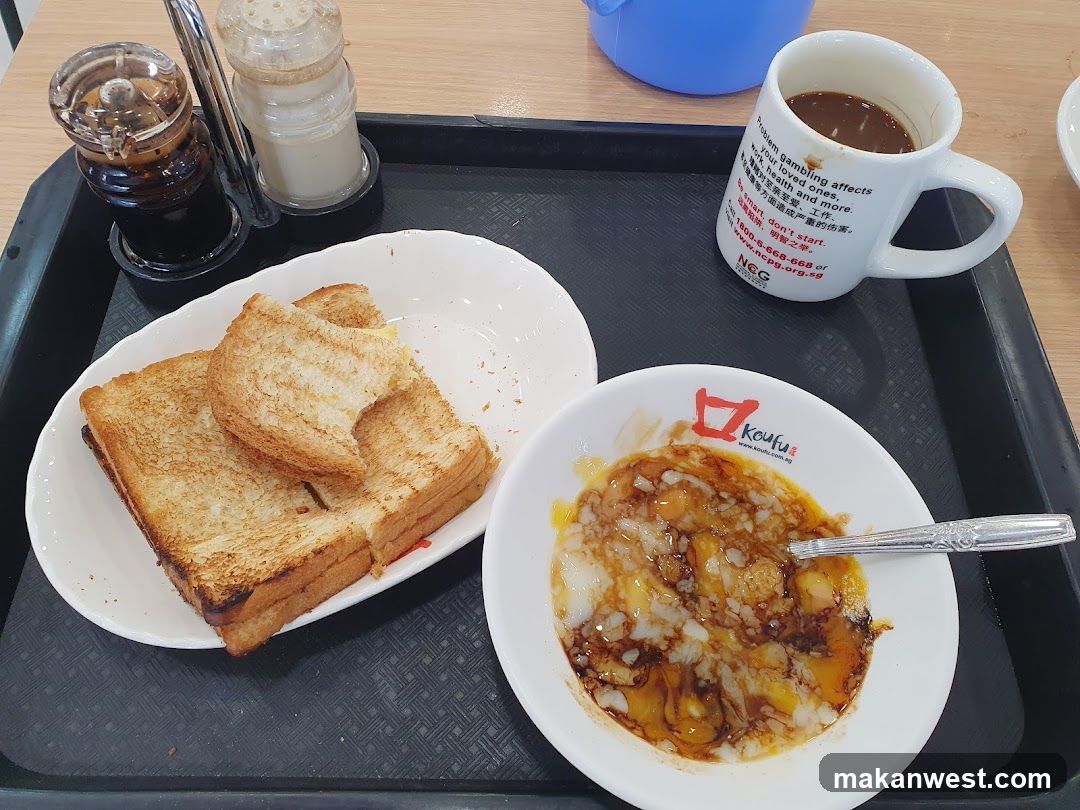 Breakfast Tray with Toast and Porridge