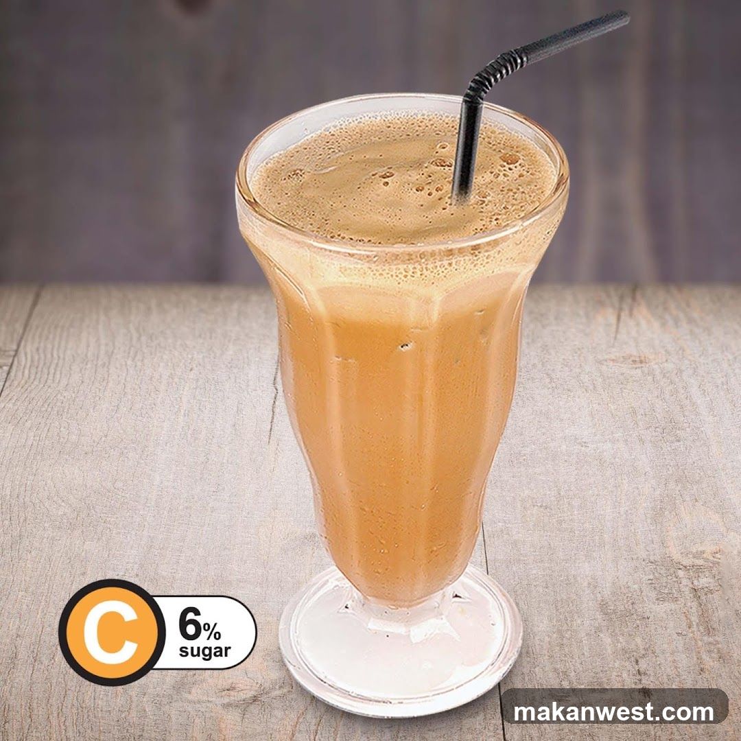 Iced Coffee Drink with Sugar Info Badge