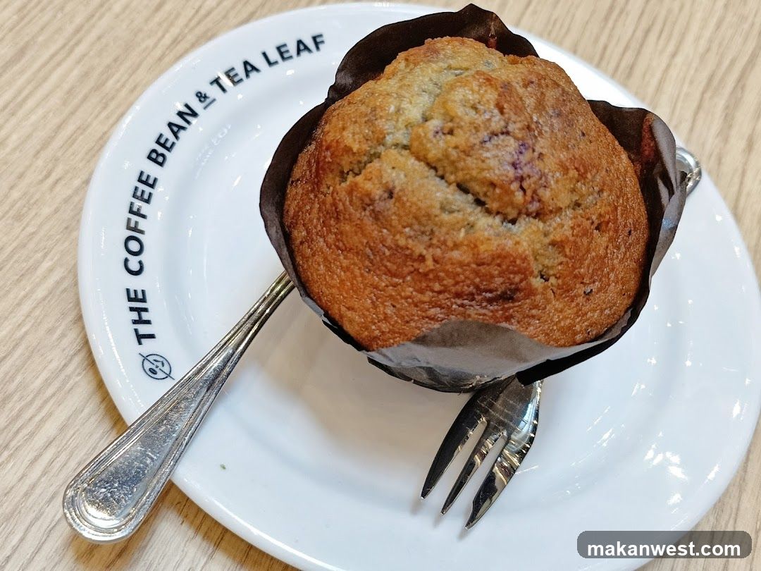 Muffin on a plate at The Coffee Bean & Tea Leaf