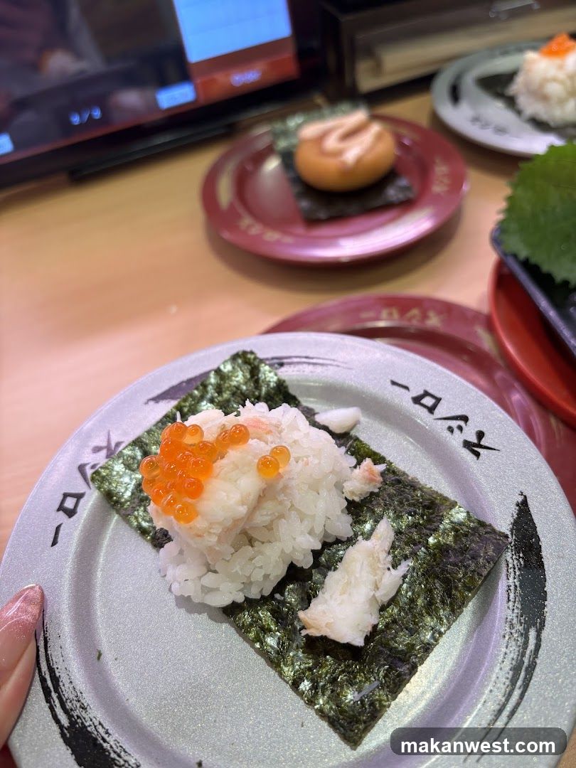 Sushi on a conveyor belt