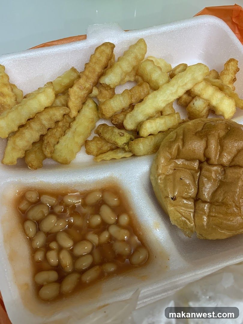 Fast Food Meal in Styrofoam Container