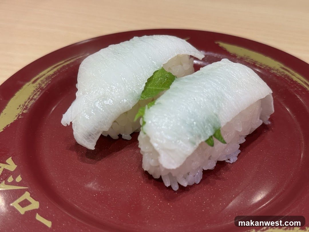 Sushi Nigiri on Red Plate