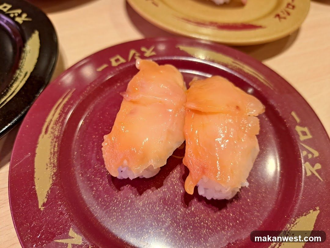 Sushi on a red plate