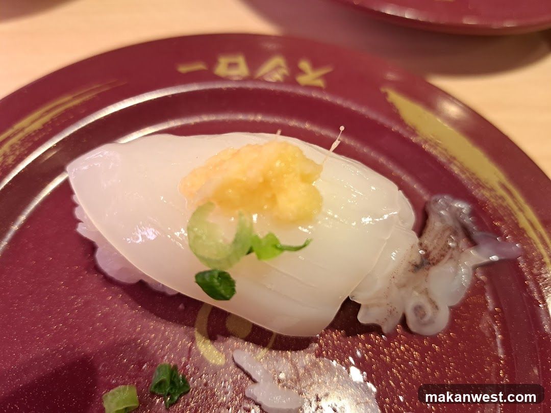 Squid Sashimi with Ginger and Scallion