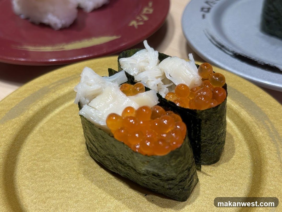 Sushi with Tuna and Salmon Roe