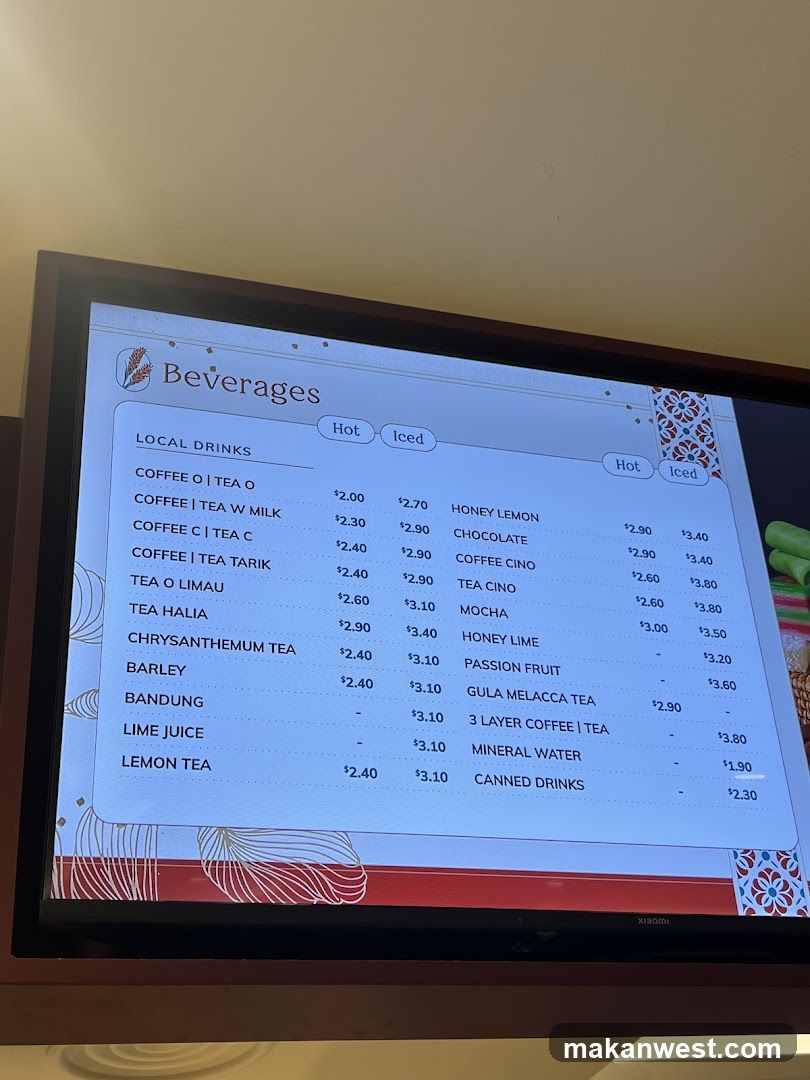 Beverages Menu Board