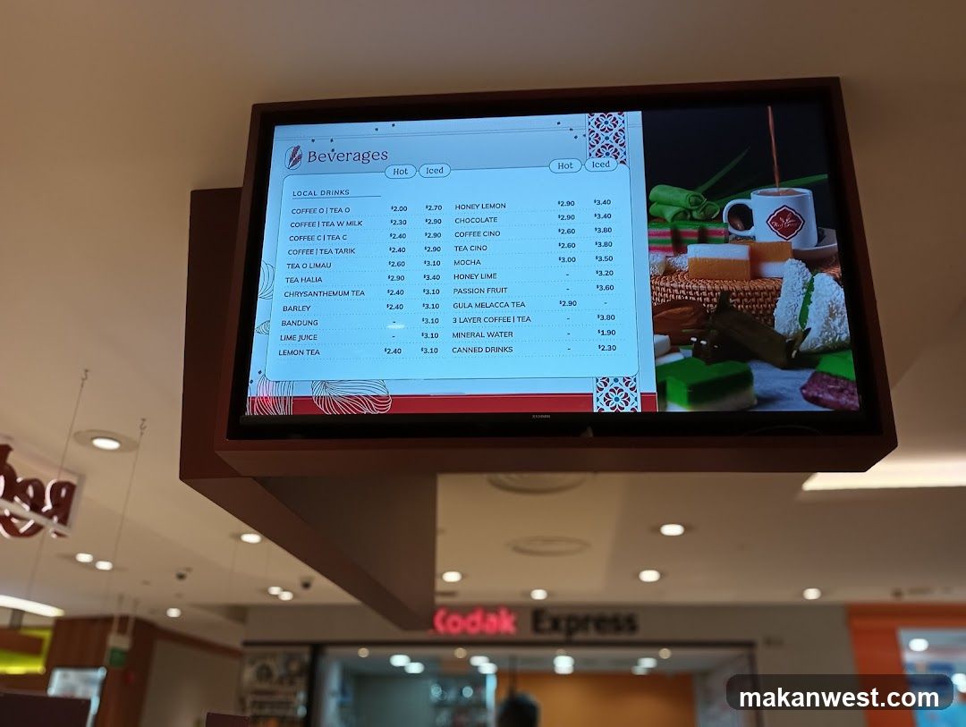 Beverages Menu Display