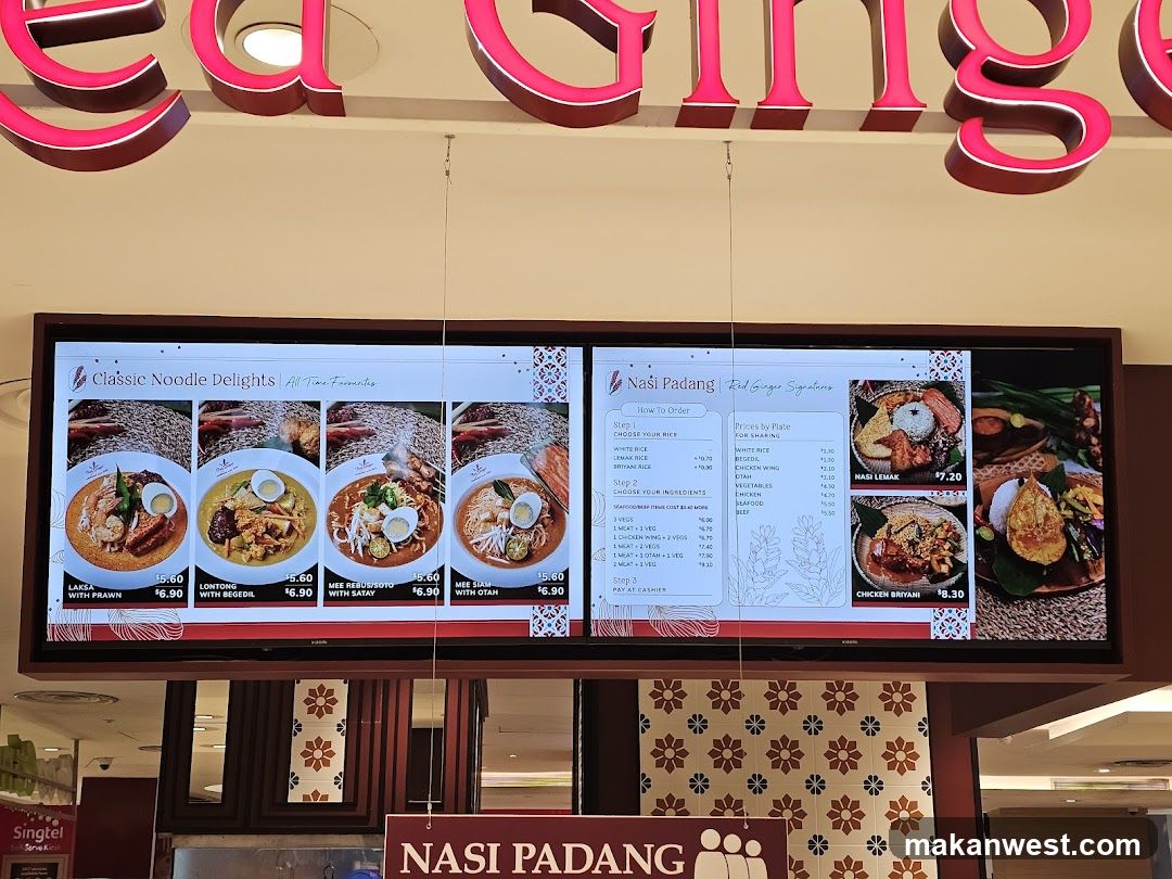 Classic Noodle Delights & Nasi Padang Menu Board