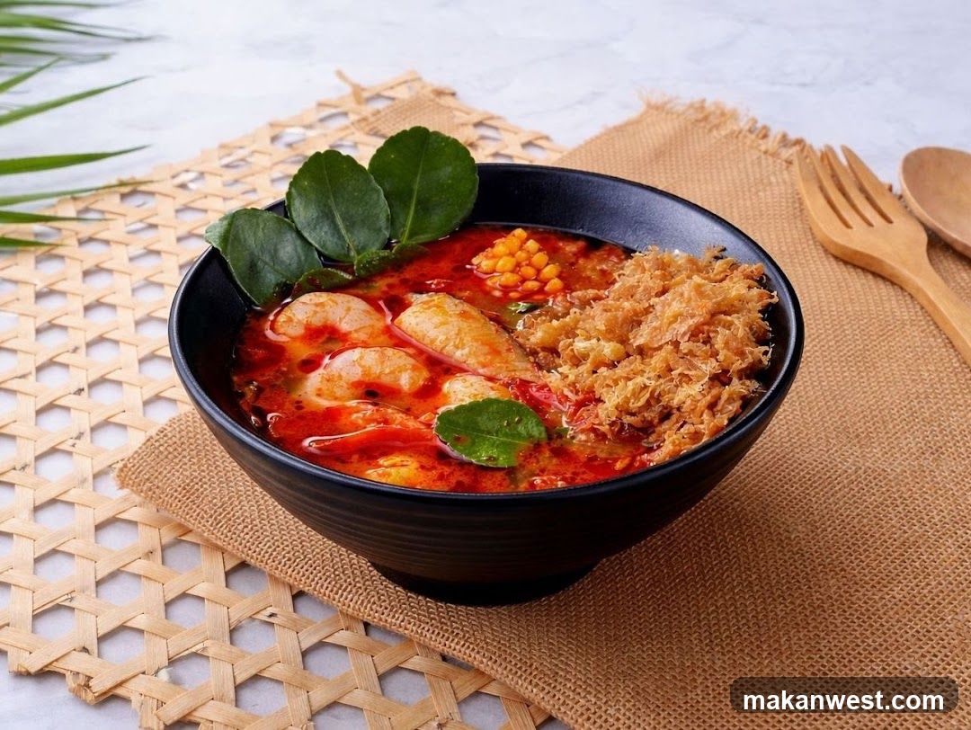 Spicy Curry with Prawns and Crispy Toppings