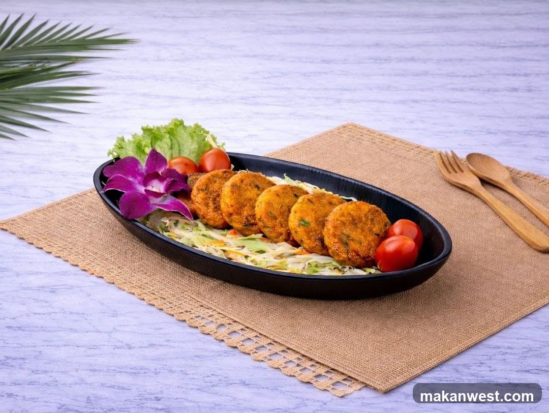 Fried Fish Cakes with Salad