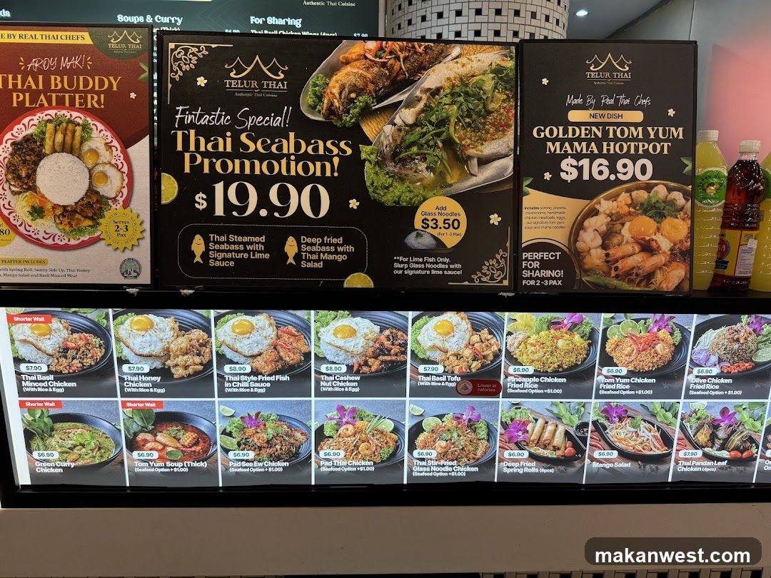 Telur Thai Menu Board