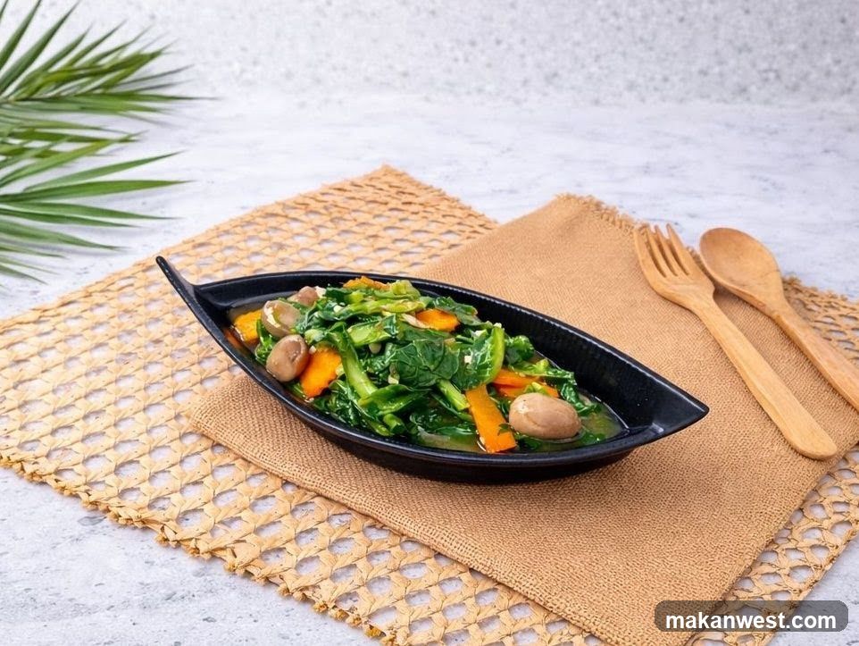 Stir-fried Greens with Carrots and Mushrooms