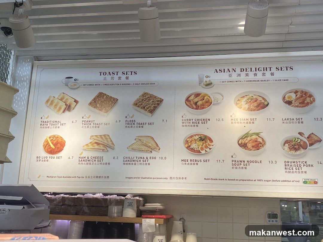 Toast Sets & Asian Delight Sets Menu Board
