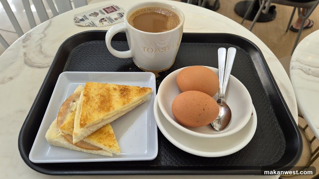Breakfast Tray with Toast and Eggs