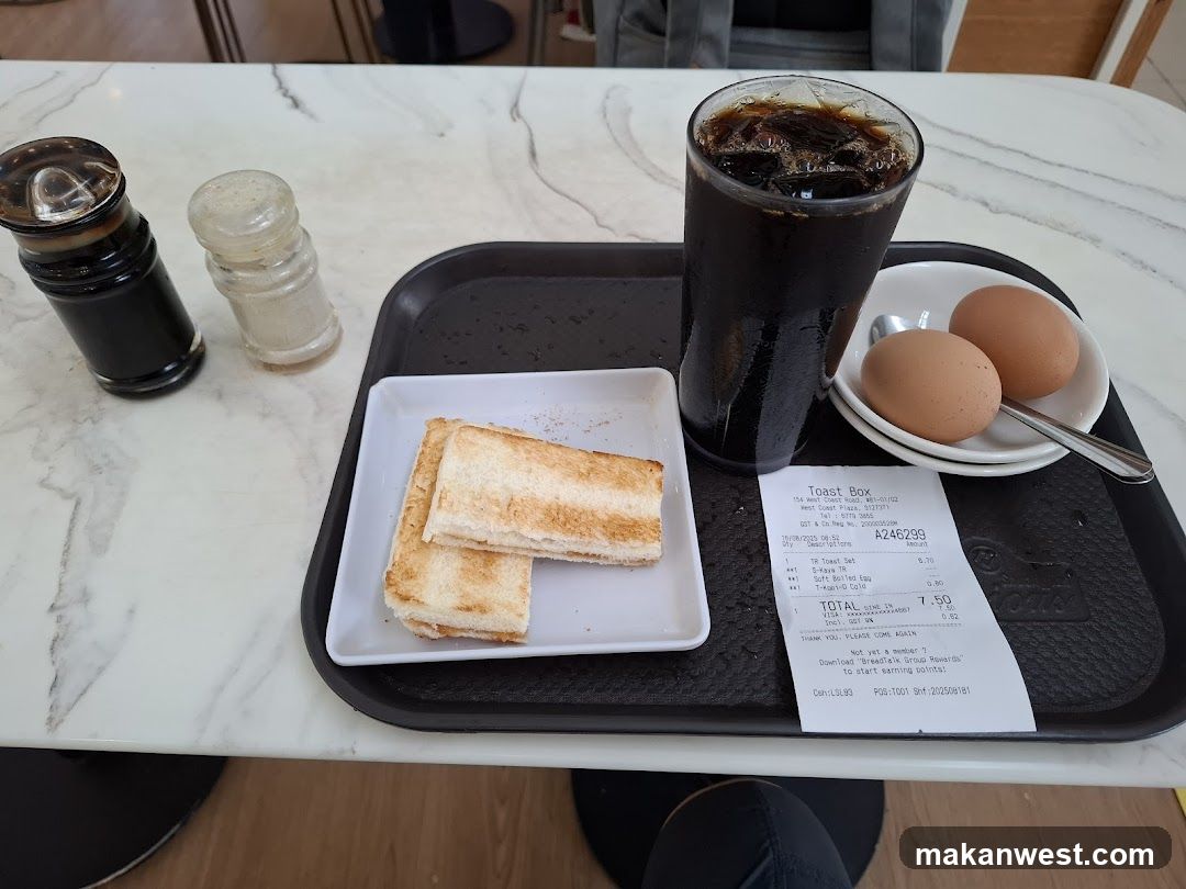 Breakfast Tray with Toast and Coffee