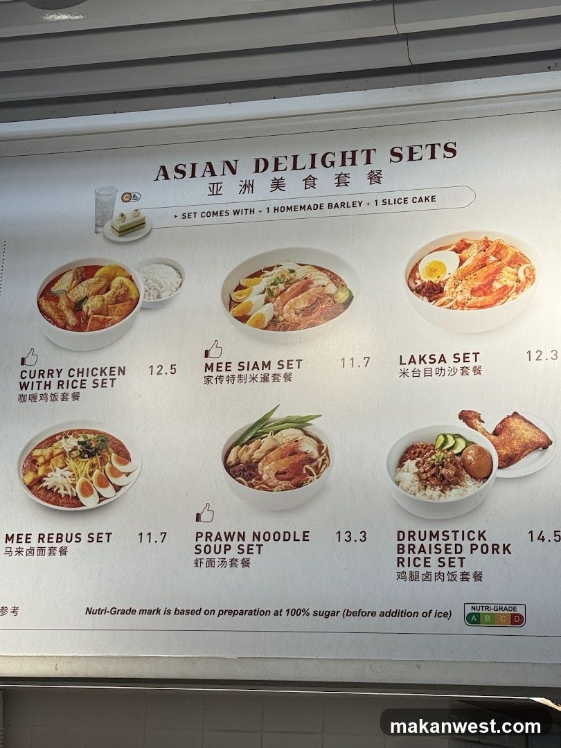 Asian Delight Sets Menu Board