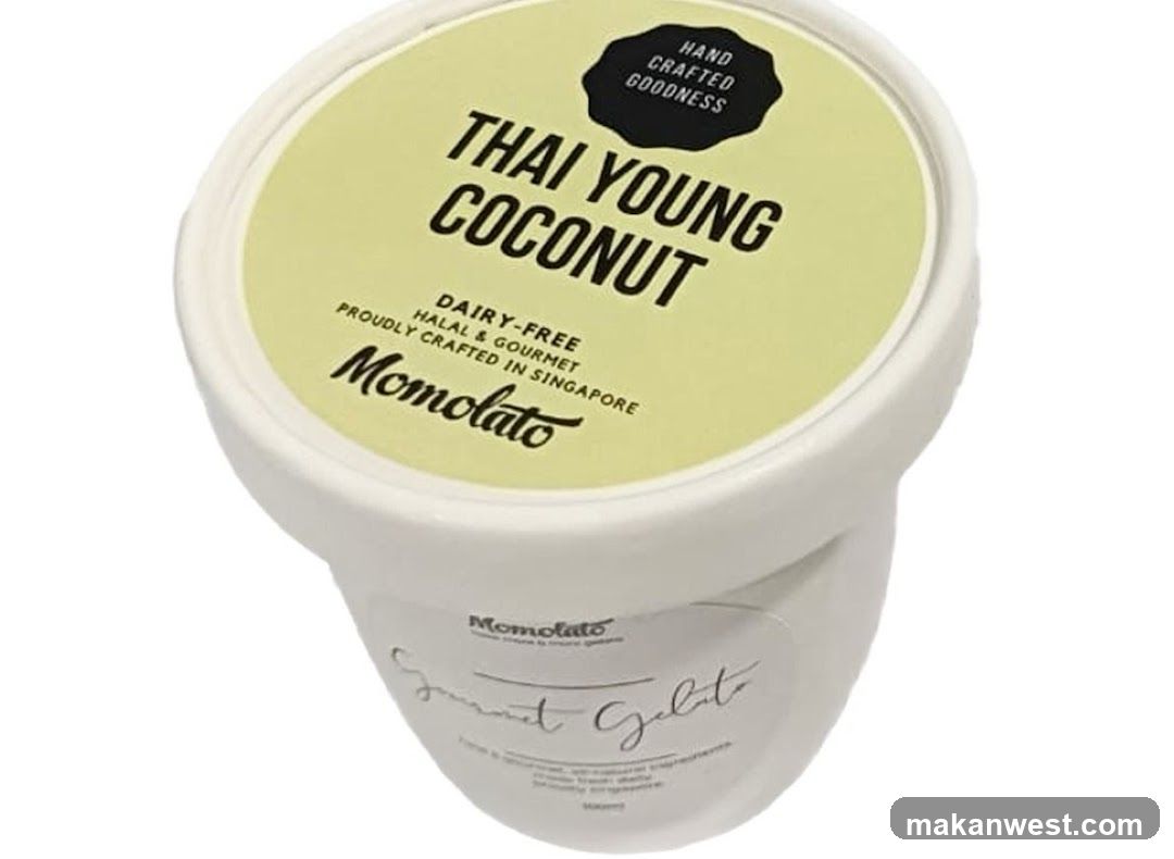 Thai Young Coconut Gelato Container