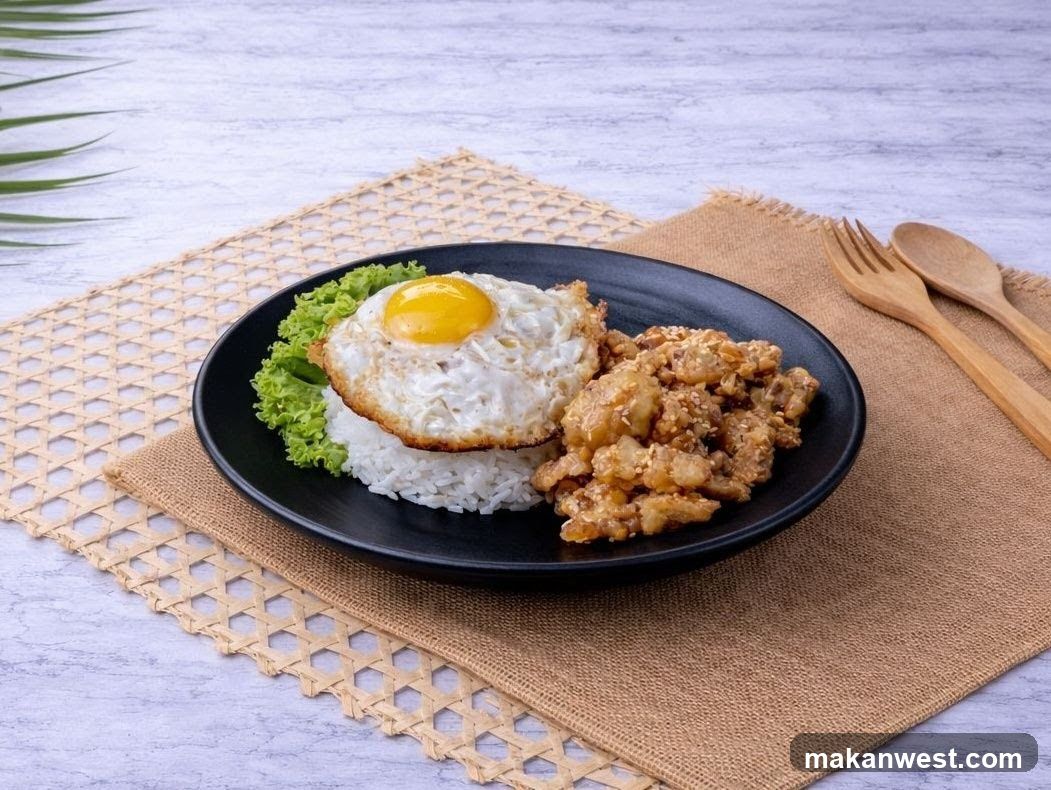 Fried Rice with Fried Egg and Crispy Tofu