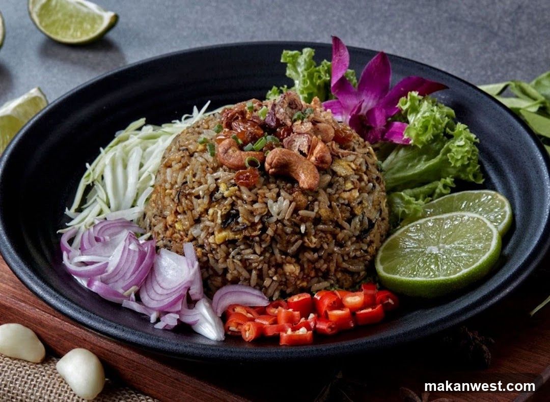 Fried Rice Dish with Garnishes
