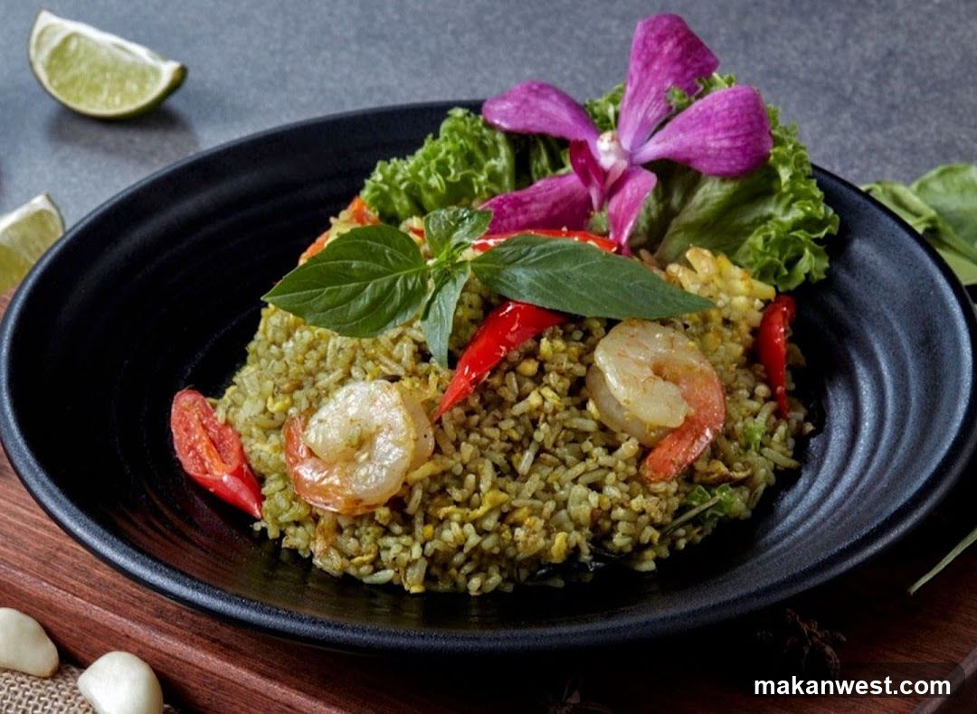 Shrimp Fried Rice with Basil and Red Chili