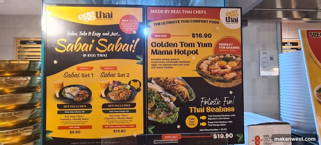 Egg Thai Menu Board