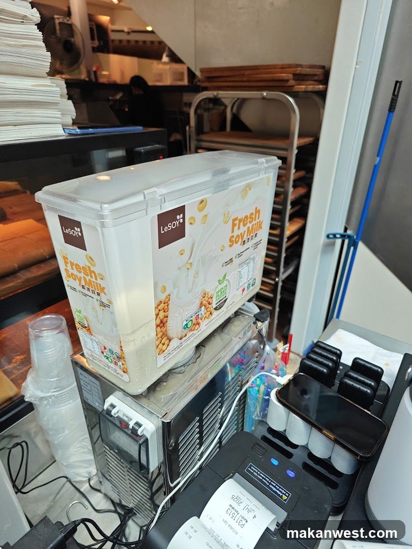 Soy Milk Container on Counter