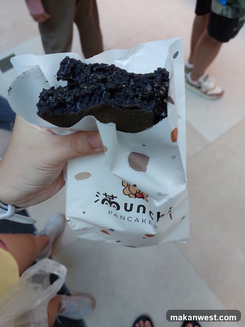 Bite of Dark Pancake